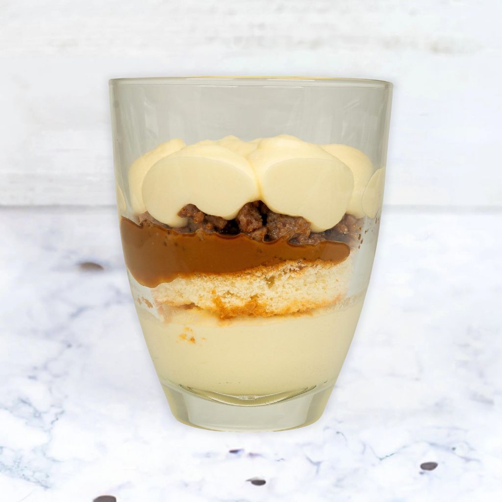 Caramel Crumble im Designglas